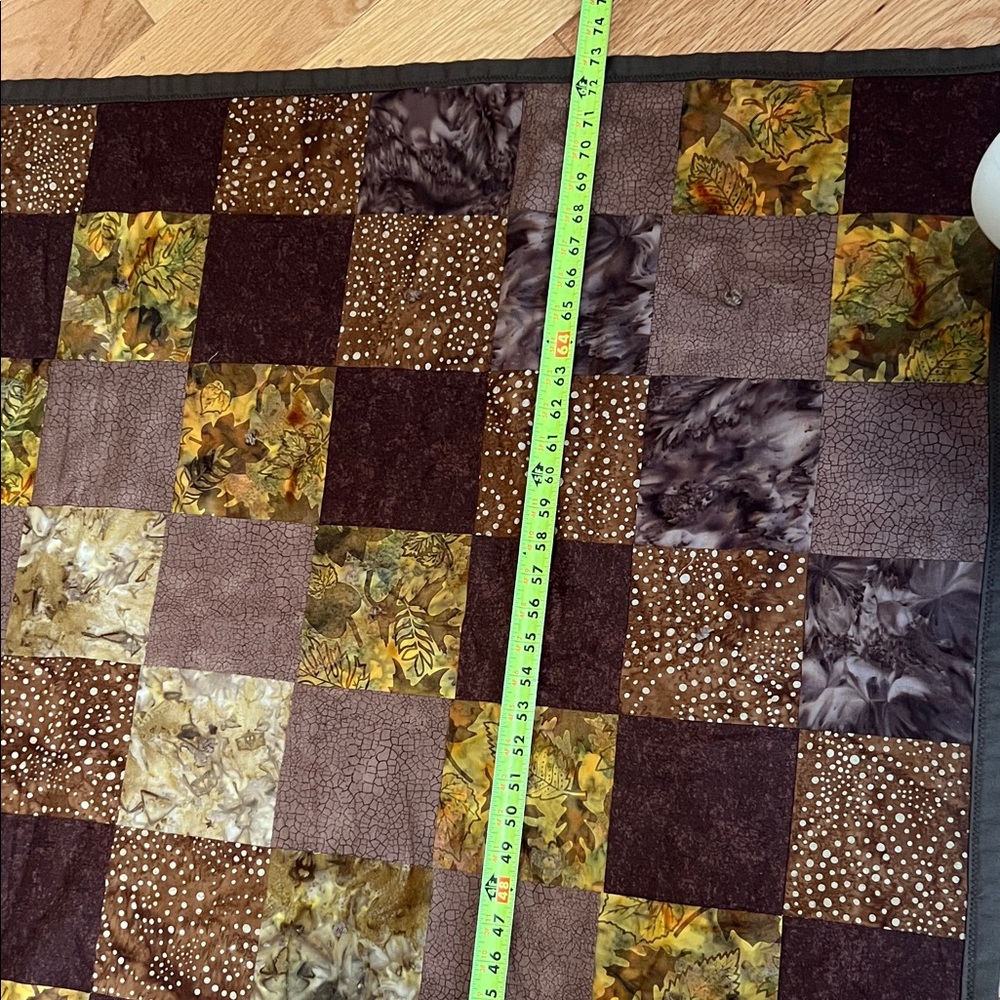 Hand Crafted Earthy Patchwork Quilt - Picture 3 of 5